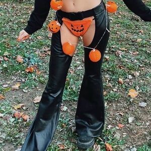 Faux leather assless chaps